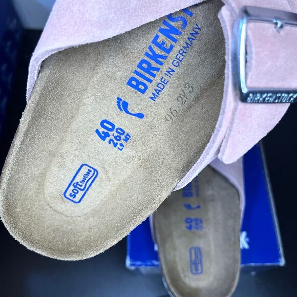 •NWT• BIRKENSTOCK Lugano Suede Soft Footbed in Pink Clay • EU40 / 9W / 7M - Picture 5 of 8